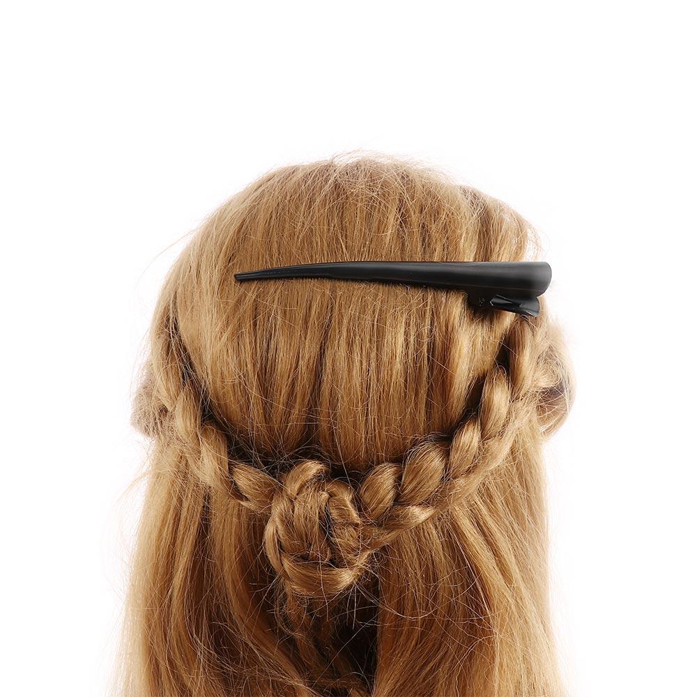 Women Girls Duckbill Shape Metal Hair Clip Horn Clip Hairdressing Styling Tool Crocodile Clip
