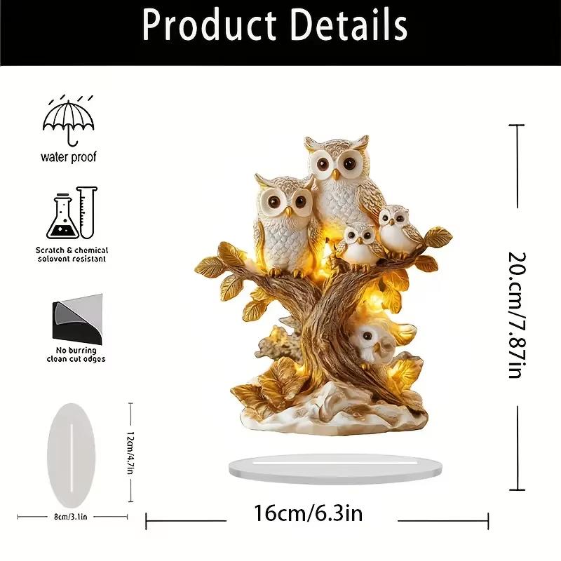 1 украшение в виде семьи сов, коллекционный предмет в стиле аниме, украшение для дома, украшение для офиса, идеально в качестве подарка и украшения!
