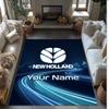 New Holland Crystal Velvet Rug, Custom Name Text Personalized Non‑Slip Floor Mat for Home Decor Gift