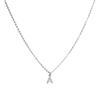 Collier Luxenter Avec Zirconium Brillant Argenté - Alphabet A