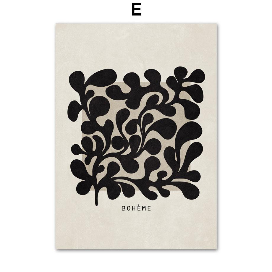 Абстрактные линии, растения, листья, геометрия, цветы, постеры и принты, холст, живопись, скандинавские настенные художественные картины для декора гостиной