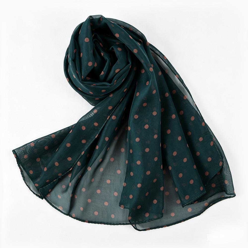 Spring & Summer Ethnic Chiffon Scarf - Fashionable Small Polka Dot Print