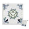 HIRAISM Tarot Divination Astrology Tarot Tapestry with 64x64cm Night Cloth, Mat, Bag, Square, (White Crow)