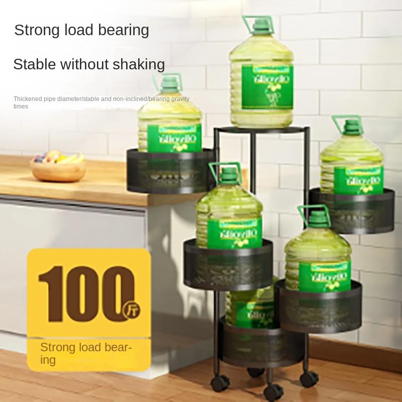 Кухонная вращающаяся полка для хранения Многоуровневая экономия фруктов и овощей Круглая корзина для тарелок Цилиндрическая организация пространства для хранения