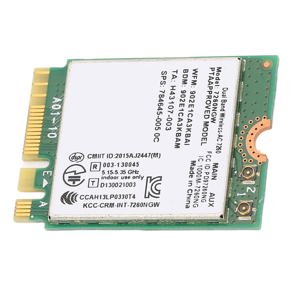 Dual Band WiFi Card 2.4Ghz 5Ghz 1200Mbps Bluetooth 4.0 NGFF M.2 Wireless Internet Card for Home Office Laptops