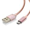 Micro USB Charger Cable - Brand - Model - 1m - Metal - Pink