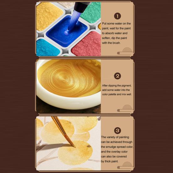 24/36/48/60 шт./набор акварельных красок, металлик, лесная палитра, портативная, блестящая, твердая