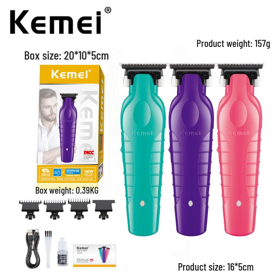 Kemei KM-2299 USB-перезаряжаемая машинка для стрижки волос для салона и укладки