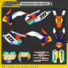 Комплект наклеек с графикой для мотоциклетной команды PowerZone Для KTM SX SXF MX 2013-2015 EXC XCW Enduro 2014-2016 125-500 куб. см 109