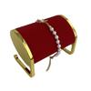 Elegant Bracelet Jewelry Display Stand Delicate Long Plush Jewelry Display for Watches and Bangles with Metal Support