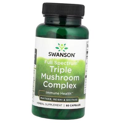Грибы Рейши, Шитаке и Митаке, Triple Mushroom Complex 3 Mushroom Formula, 60капс (71280115)
