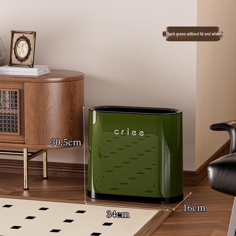 Красное овальное мусорное ведро нажимного типа с крышкой для ванной комнаты и гостиной