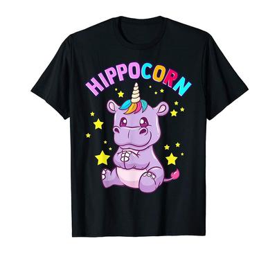 Футболка Hippocorn Hippo Unicorn Hippopotamus Magical Squad, хлопковая футболка