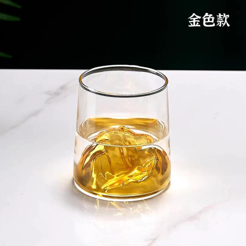 1 шт. японская креативная стеклянная чашка, красочная снежная гора, стеклянная чашка для чая, стакан для виски, стакан для воды, бокалы для вина