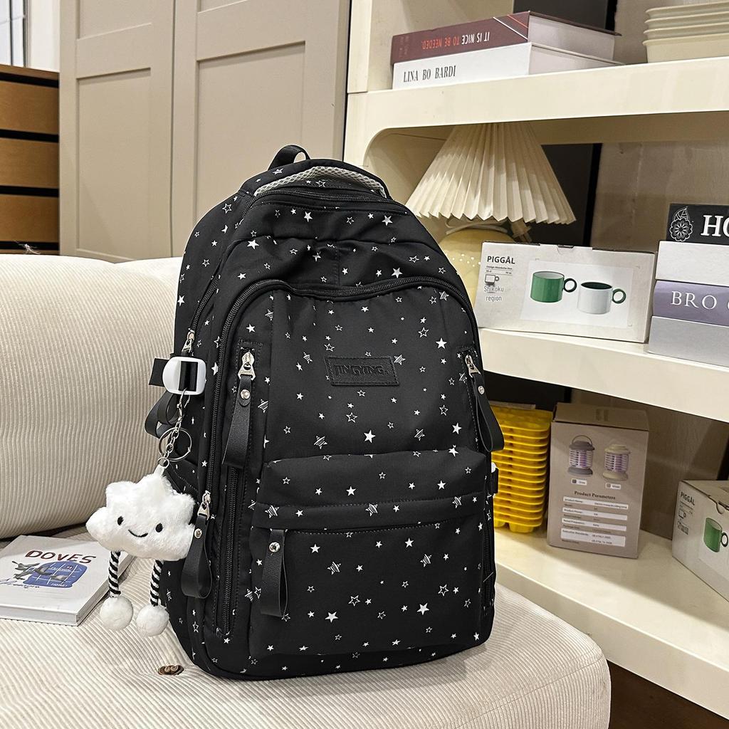 Mori Style Cute Star Backpack: High-End, Lightweight, Large Capacity for Middle School Students