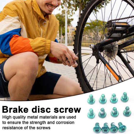 12 шт. M5x9 велосипедный болт дискового тормоза сверхмощный цветной металл T25 горный велосипедный ротор дискового тормоза винт Запчасти для велосипеда сменные аксессуары