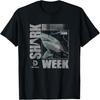 Футболка с логотипом Shark Week Неоновая Молния Глитч Белая Акула Восьмидесятые