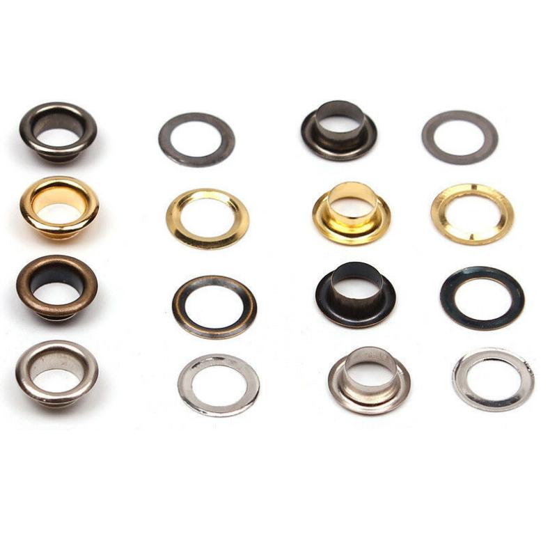 100 шт. ушко с шайбой, кожаная ремонтная втулка 4 мм, 5 мм, 6 мм, 8 мм, 10 мм, 12 мм, 14 мм и 17 мм