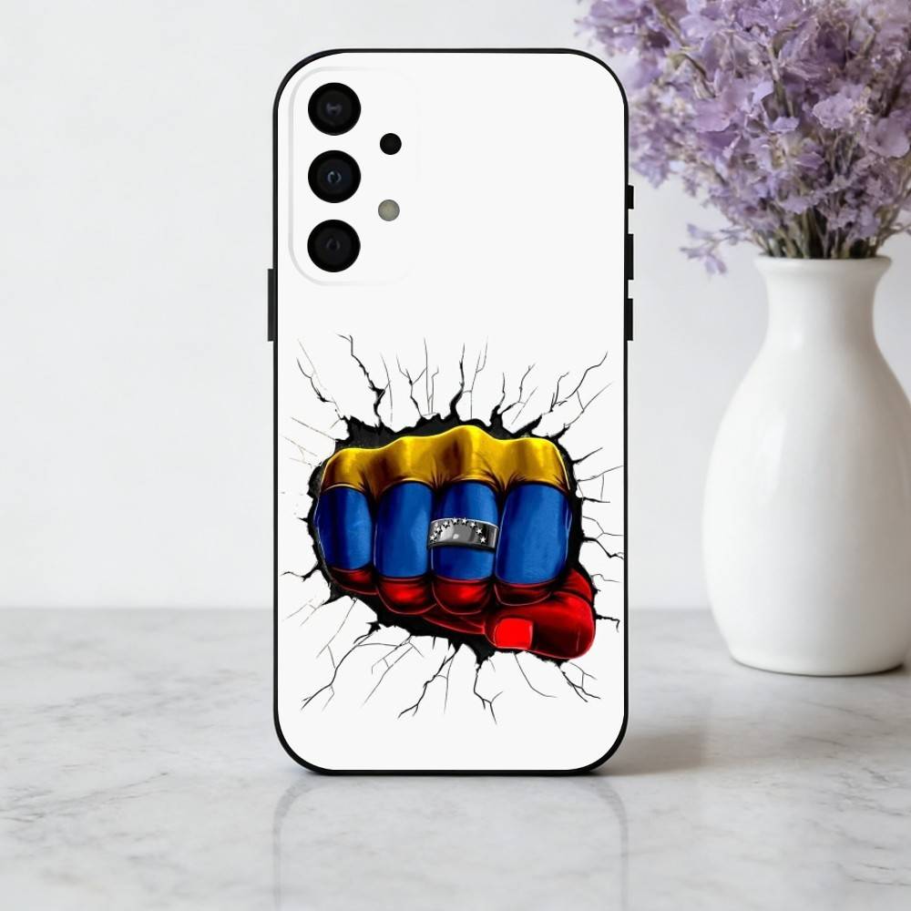 V-Венесуэла-A F-Флаг-G Чехол для телефона Samsung Galaxy A73,A72,A71,A70,A53,A52,A51,Мягкий силиконовый черный чехол