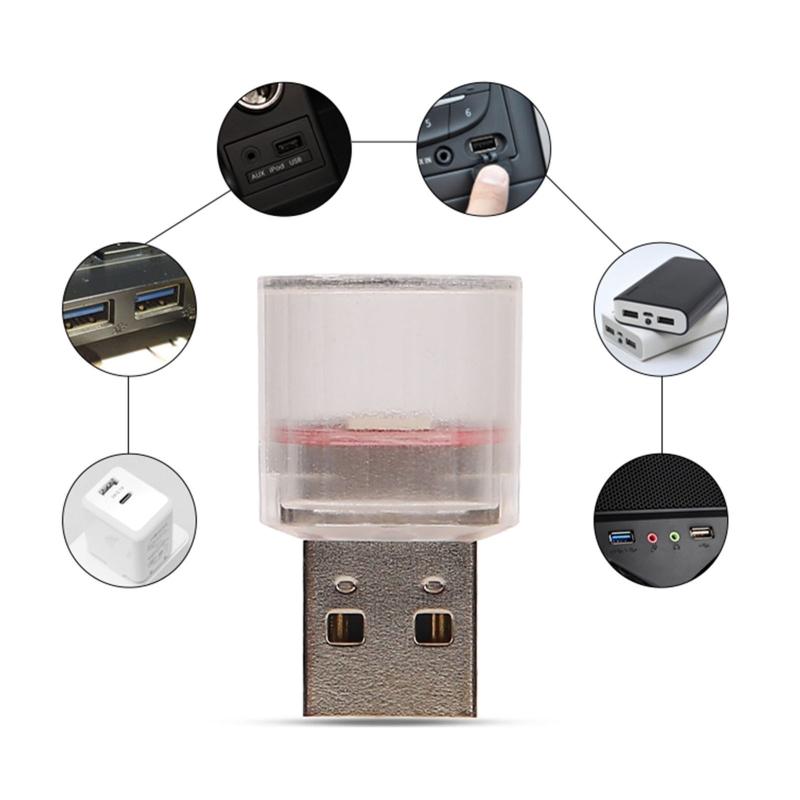 USB LED Car Interior Atmosphere Lamp Night Led Decoration Mini USB Light Ambient Lighting Car Styling Light