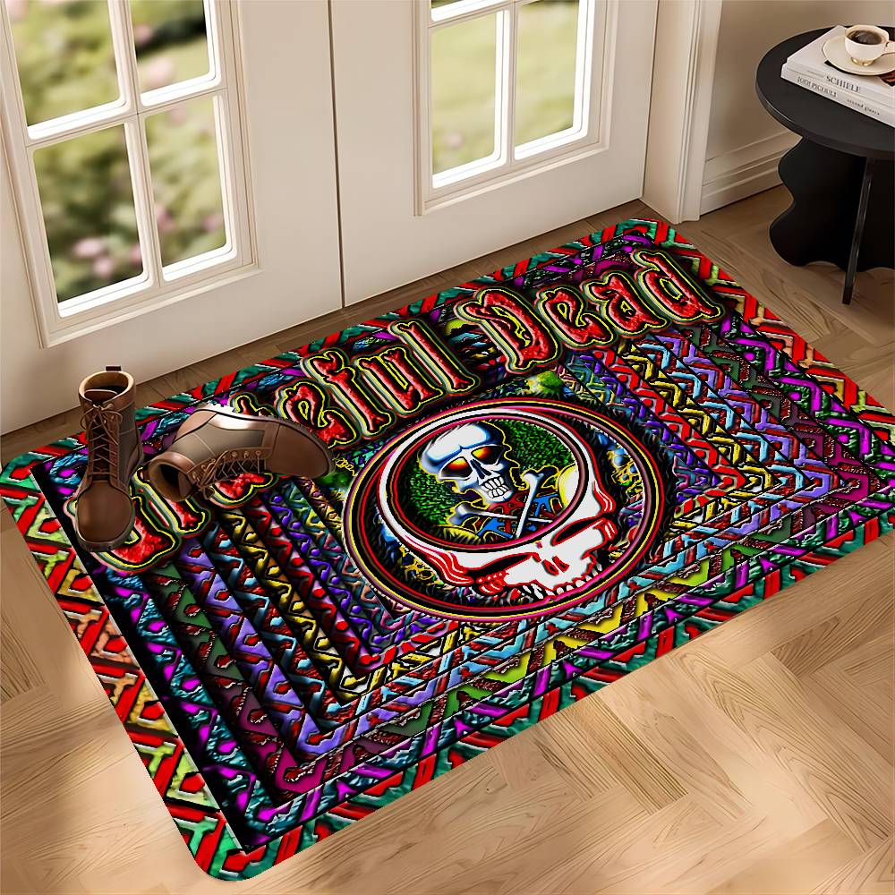 G-Grateful D-Dead Band Floor Mat Rectangle Anti-slip Home Soft Badmat Front Door Indoor Outdoor Mat Welcome Doormat