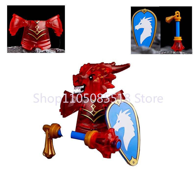 MOC Medieval Military Lion Knight Building Blocks Accessories Castle Soldier Shield Armor Model Toy Gift Mini Brick E023 Weapons