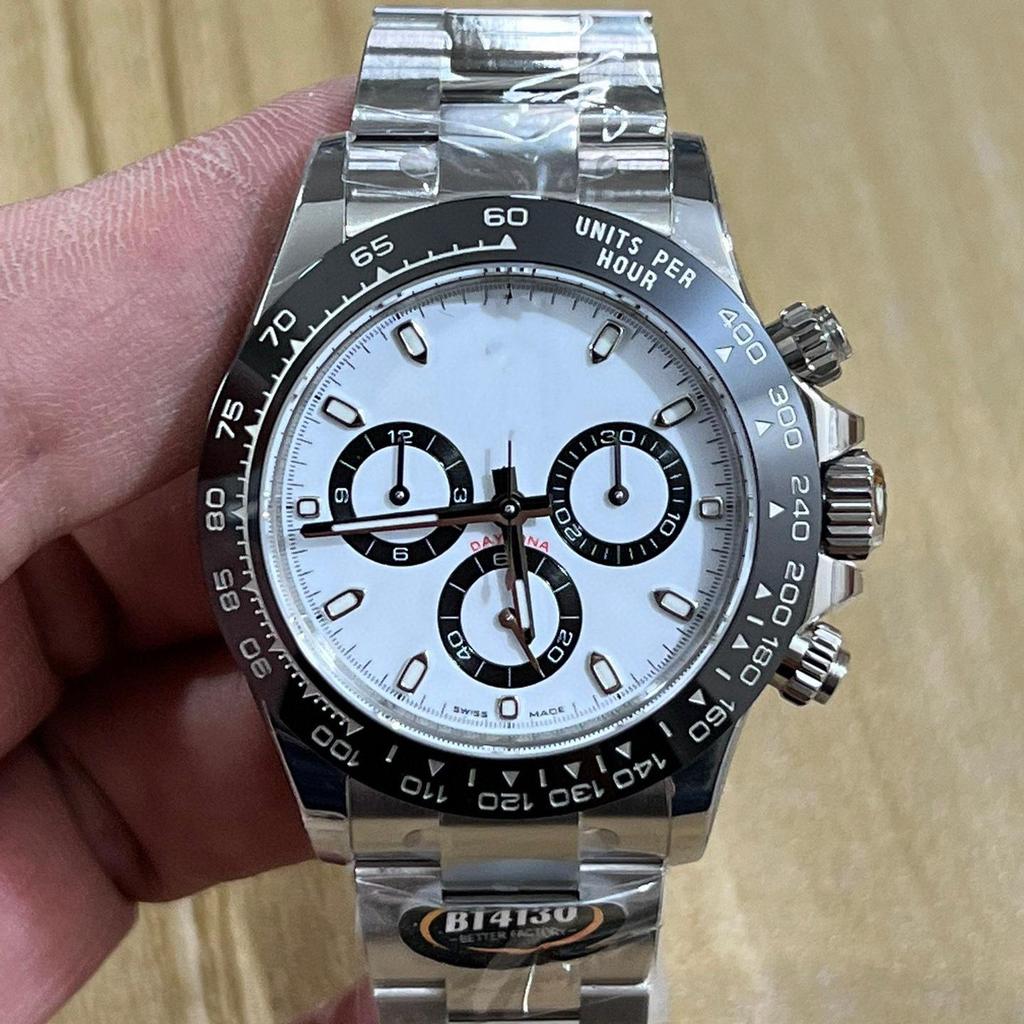 Мужские многофункциональные водонепроницаемые механические часы Laojia Daytona - Светящиеся, с тремя циферблатами, шестистрелочные