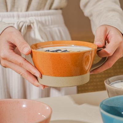 Креативная и простая чашка для завтрака, глиняная, с точечным напылением, домашняя кофейная чашка в стиле инс, скандинавская ретро-керамическая кружка для послеобеденного чая