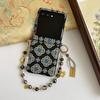 Chinese Style Phone Case For Motorola MotoRazr 50 60 Bracelet PC Hard Shell Protective Hand Strap Shockproof Back Cover