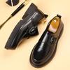 Fashion Thick Bottom Men Loafers All-match Wedding Men Shoes Casual Fashion Walking Shoes Men's New Arrival Leather Male Business Shoes