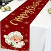 Snowman Christmas Table Runner Elk Merry Christmas Decorations New Christmas Tablecloth  Home Decor
