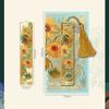 Metal Sunflower Hollow Bookmark Chinese Retro Painted Book Holder Tassel Pendant Kid Stationery Book Clip School Office Supplies