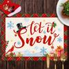 Santa Claus Christmas Placemat - Heat Insulating Dining Table Mat for Home & Restaurant