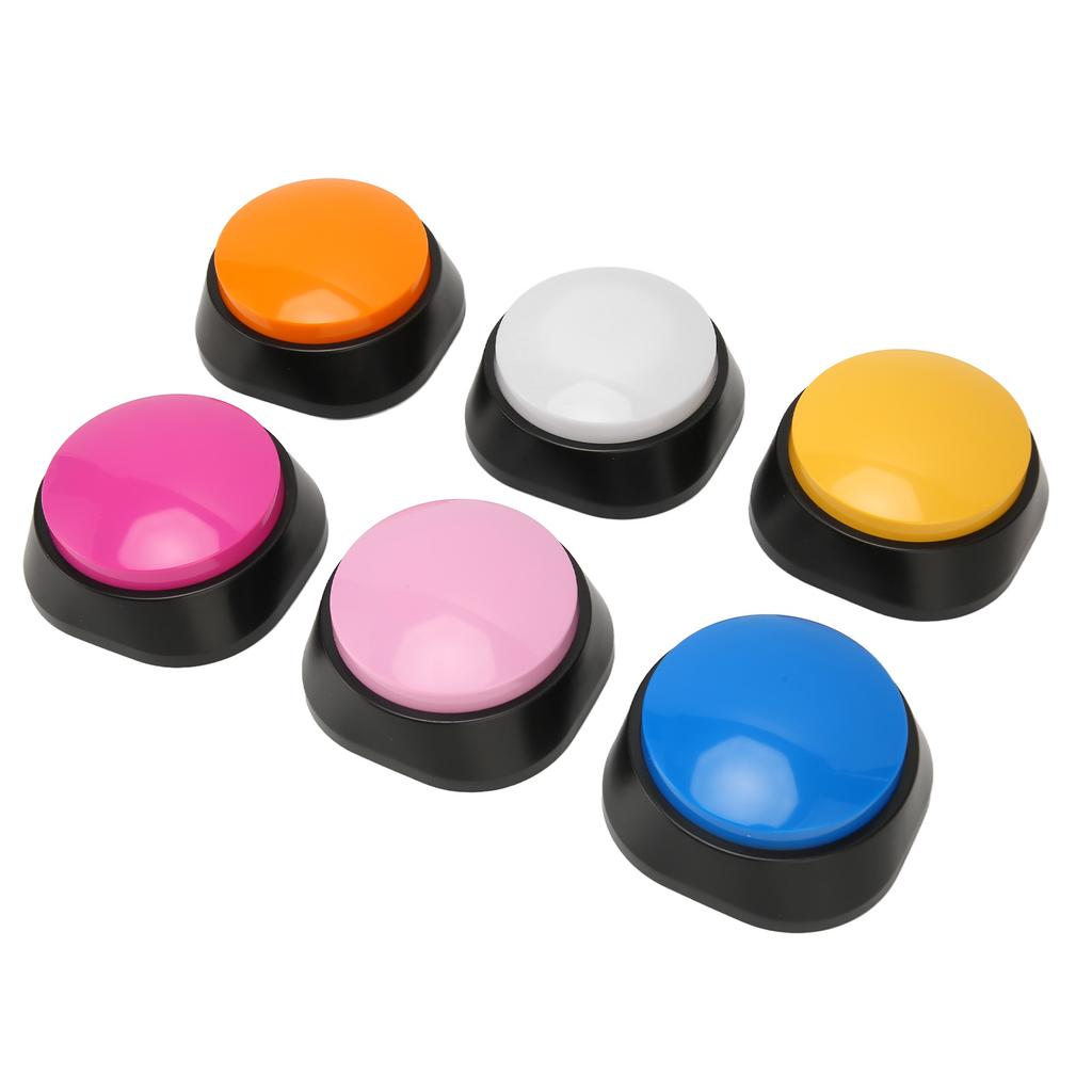 6pcs Voice Recording Button 30 Seconds Recordable Training Buzzer for Communication with Dogs Pets