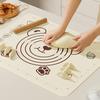Силиконовый коврик для выпечки, складной коврик для раскатывания теста с мерными делениями, антипригарный термостойкий коврик для замешивания теста