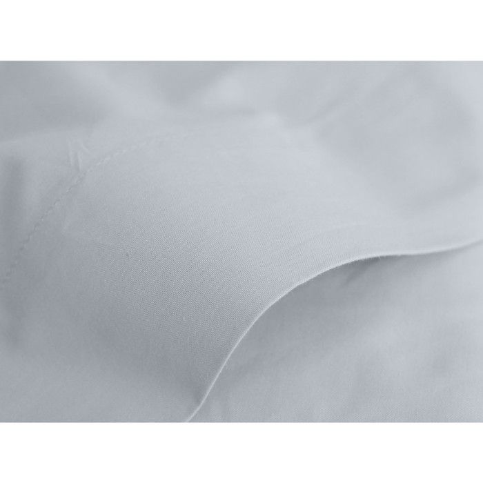 Drap plat percale pur coton peigné longues fibres 80 fils/cm² Vent du sud - Neige - 270 x 300 cm pour lit King size