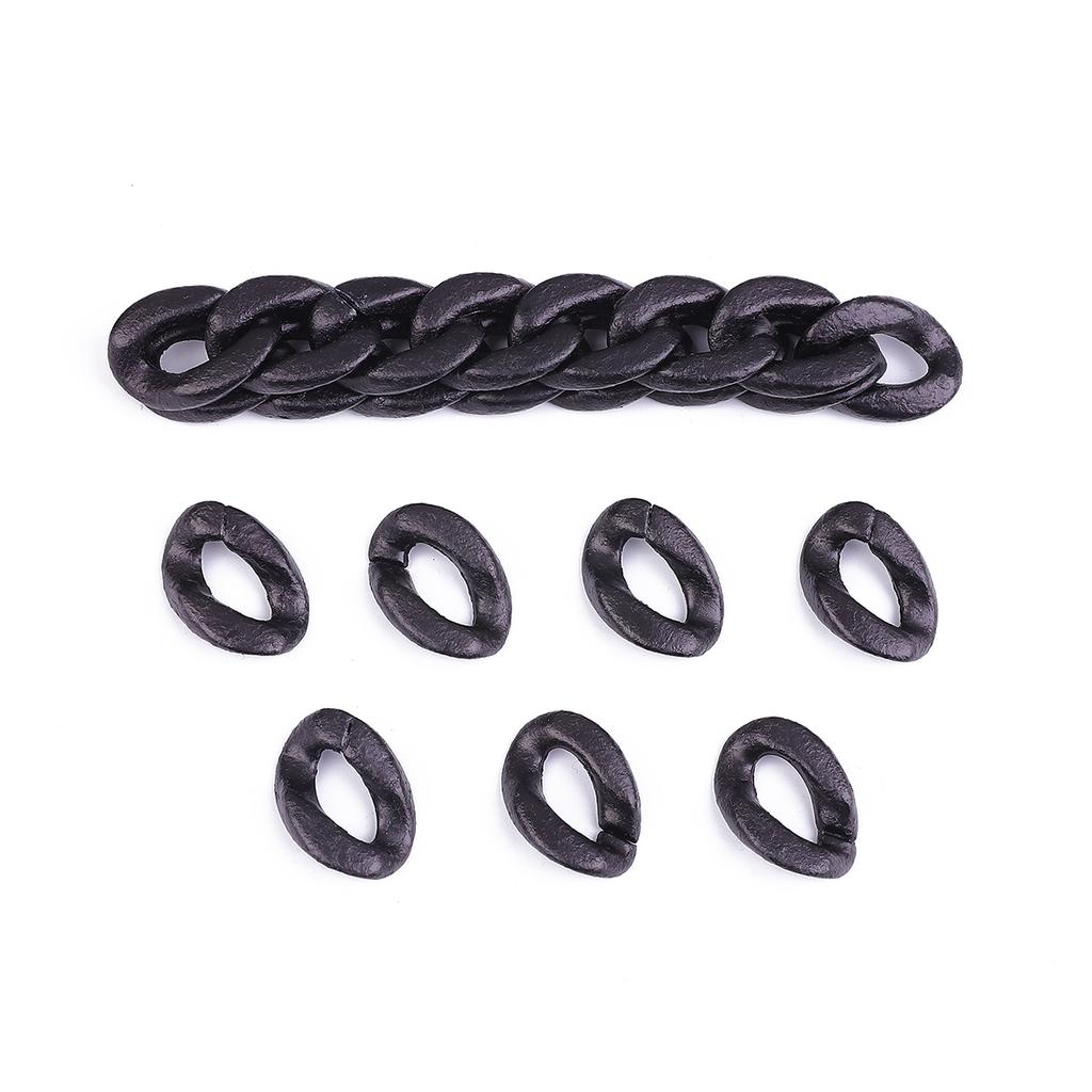 Acrylic Flat Twist Oval Open Ring Beads Connector Link Chain for Jewelry Making