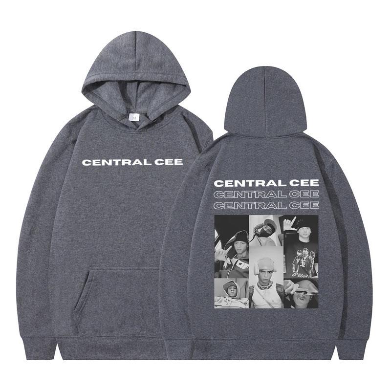 Худи с принтом в винтажном стиле от Rapper Central Cee, мужская и женская, с длинными рукавами, зимняя, в стиле Харадзюку, хип-хоп, объемная толстовка.