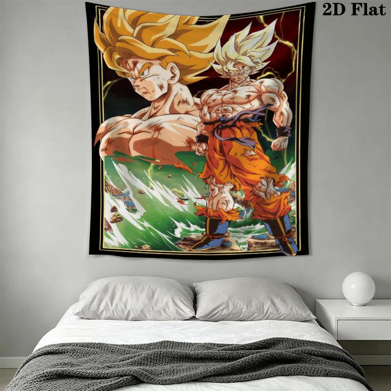 Dragon Ball Wall Tapestry Aesthetic Wall Hanging Printed Fabric Blanket Decorative Tapestries for Bedroom Living Room Home Decor