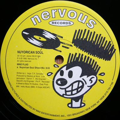 12-дюймовая пластинка NUYORICAN SOUL - Mind Fluid NE20133 Nervous Records 1996 США Танцевальная и электронная музыка Б/у