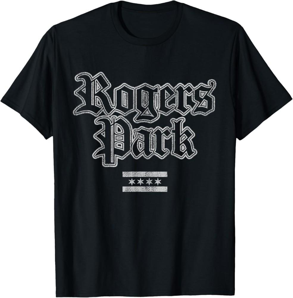 Retro Rogers Park Chicago Flag Souvenir Unisex T-Shirt