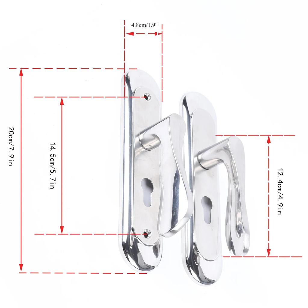 304 Нержавеющая сталь Защитный дверной замок с ручкой-рычагом, врезной замок для конфиденциального входа
