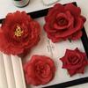 Cloth Red Rose Hairpin Bohemian Style Girl Hair Clip Sweet Flower Hair Clip  Summer