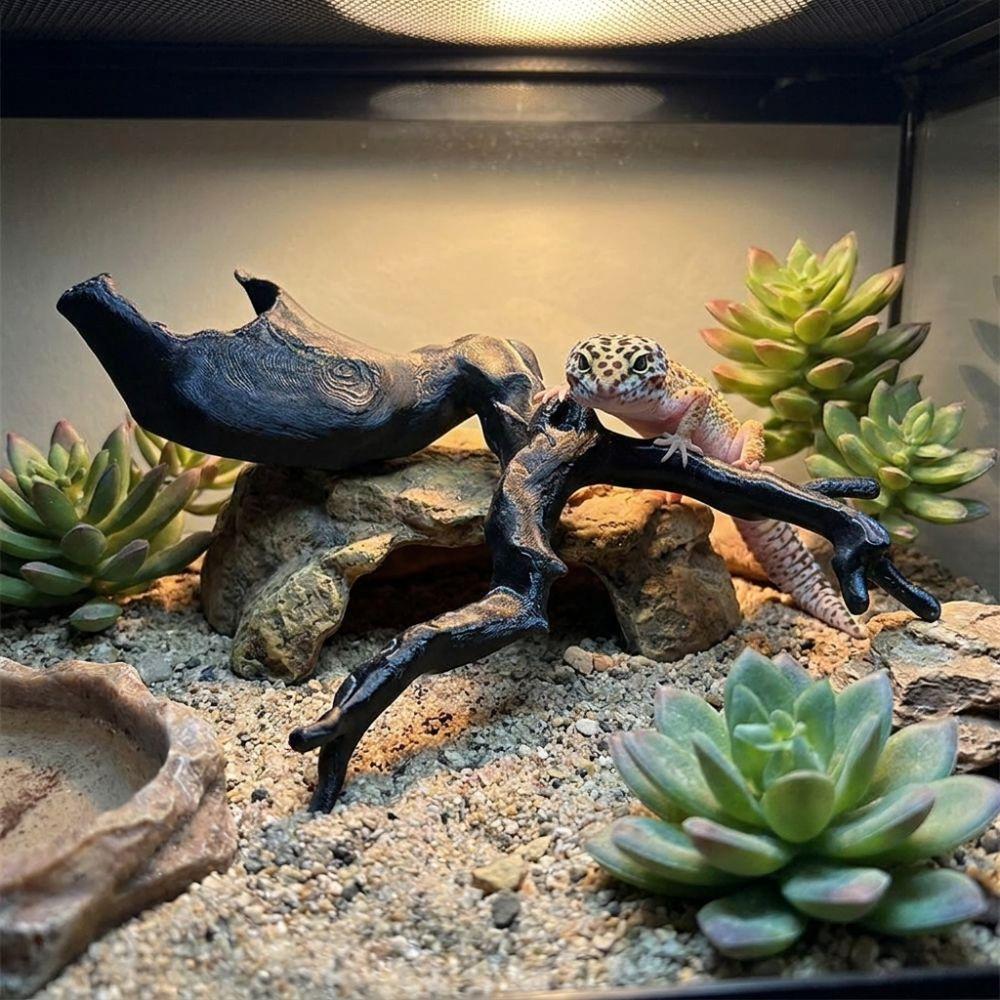 Natural Style Reptile Climbing Branch 3D Imitation Hermit Crab Climbing Toy Gecko Lizard Enclosure