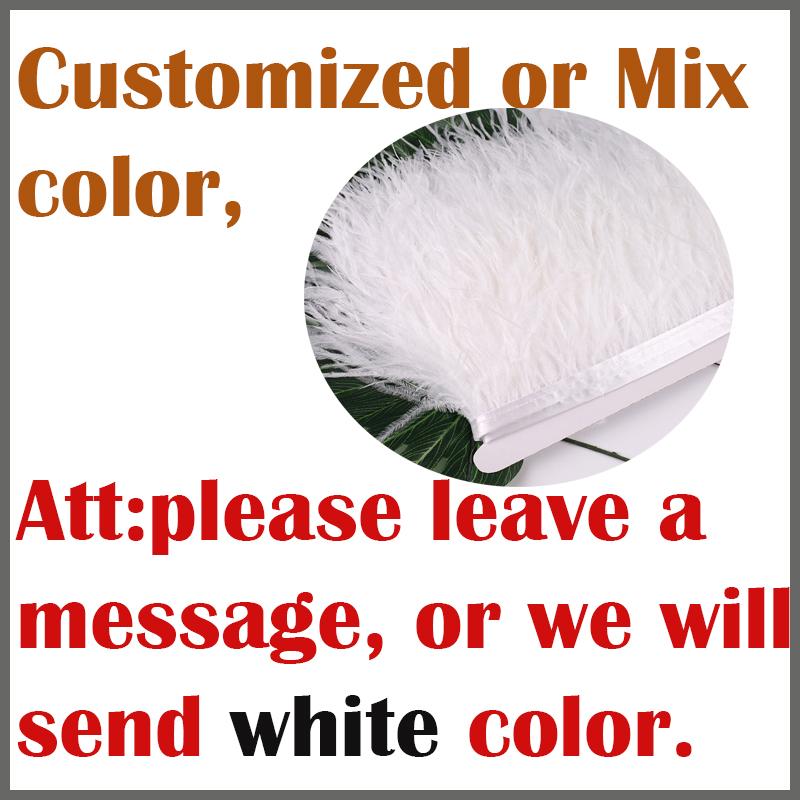 Отделка из перьев страуса 13-18 см, перья на кромке ленты, для DIY, свадебного шитья, украшения платья, поделок, аксессуаров