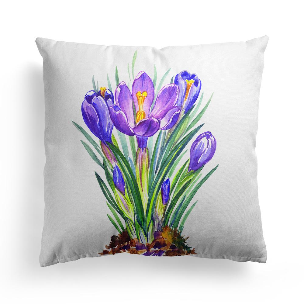 Пасхальная наволочка Скандинавский фестиваль Кролик Цветы Гирлянда Дом Персиковый Кожа Бархат Подушка Наволочка