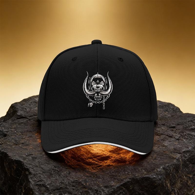 Beast Skull Chain Pattern Hat, Unisex Printed Baseball Cap Sandwich Brim Snapback Sports Cap, Suitable for Daily Commuti