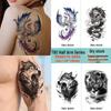 Realistic Animal Totem Tattoo Stickers: Dragon, Phoenix, Tiger, Wolf