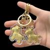 Zinc Zinc Alloy Metal Key Chain Pendant Golden Foil Bag Ornaments Car Key Chains  New Year Gift