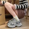 Кампус стиль толстая подошва папа показывает ноги обувь женская 2025 новая осень и лето ретро увеличение роста взрыв повседневная спортивная обувь ткань